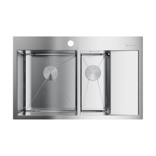 Мойка кухонная Omoikiri Akisame 78-2-IN-L нерж.сталь/нержавеющая сталь